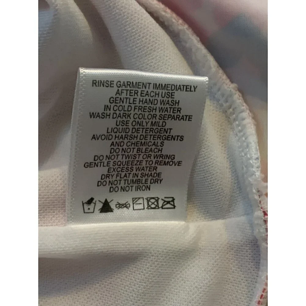 Kate Mack Girls Halter Top Swimwear Size 2T/2Y Ruffle Bottom Multicolor Hearts